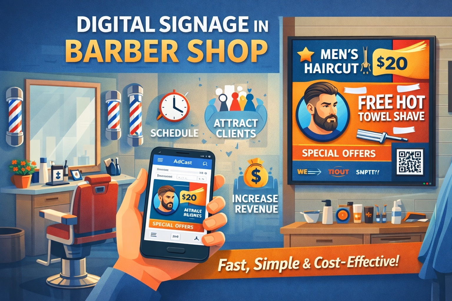Digital Signage for Hair Salons and Barbers